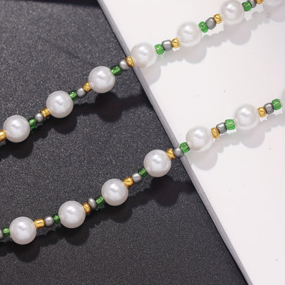 Men's Casual Faux Pearl Necklace, Daily Accessories Jewelry