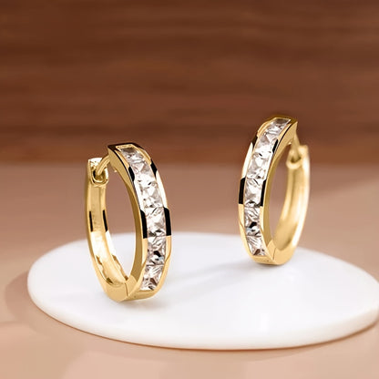 Elegant Ladies Earrings with Sparkling Cubic Zirconia - Nickel Free Copper for Everyday Wear and Parties in a Variety of Colors