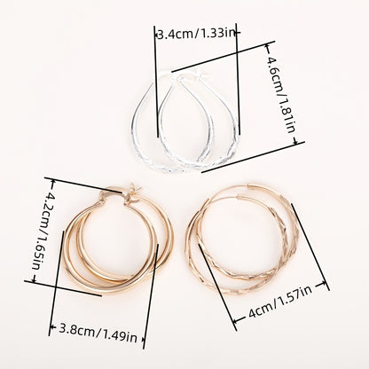 Circle-shaped earrings with simple design are suitable for women's daily casual wear