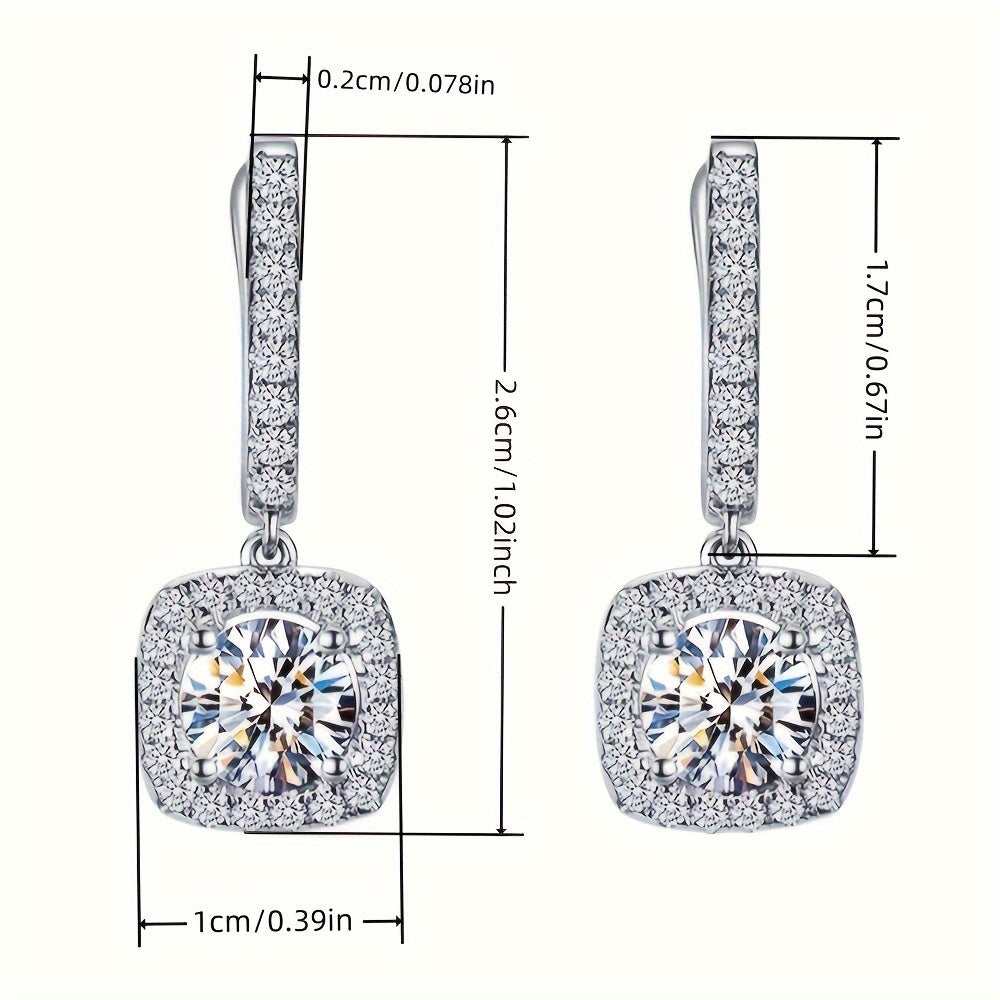 Stunning Square Shape Drop Earrings for Women - Elegant Wedding Accessories