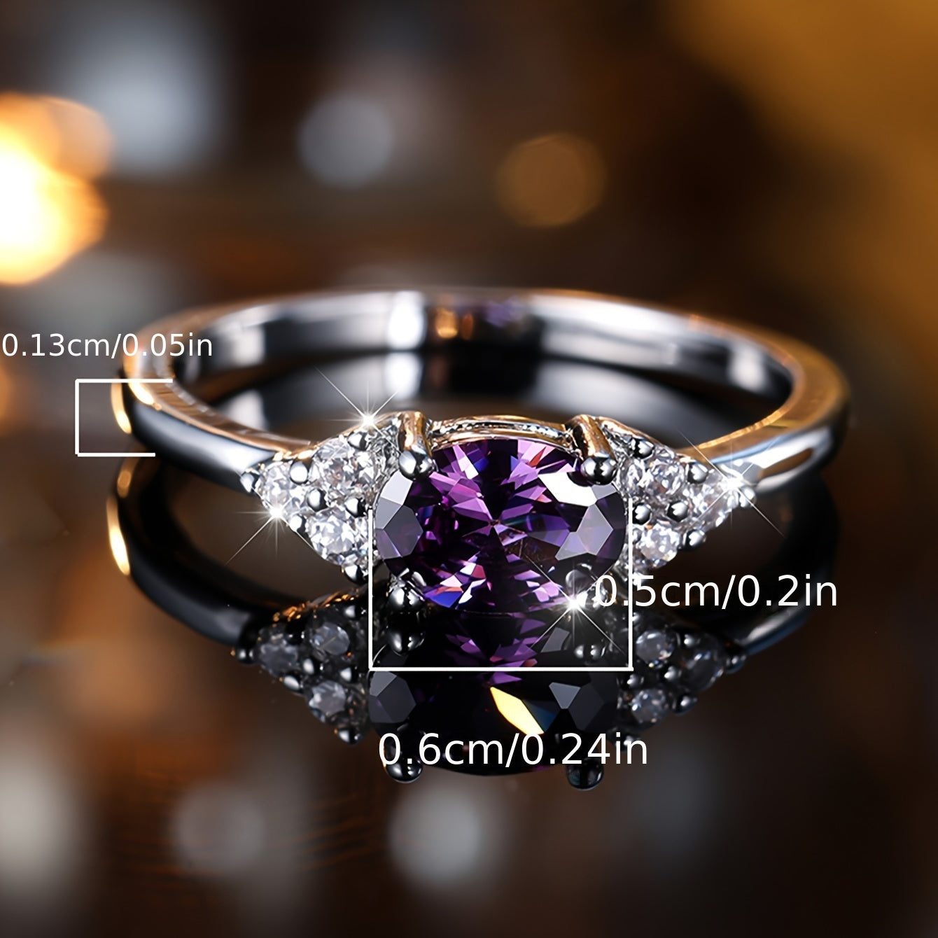 Elegant Bohemian Style Women's Engagement Ring - Copper Based, Unplated, Zircon Set for Everyday Wear and Parties