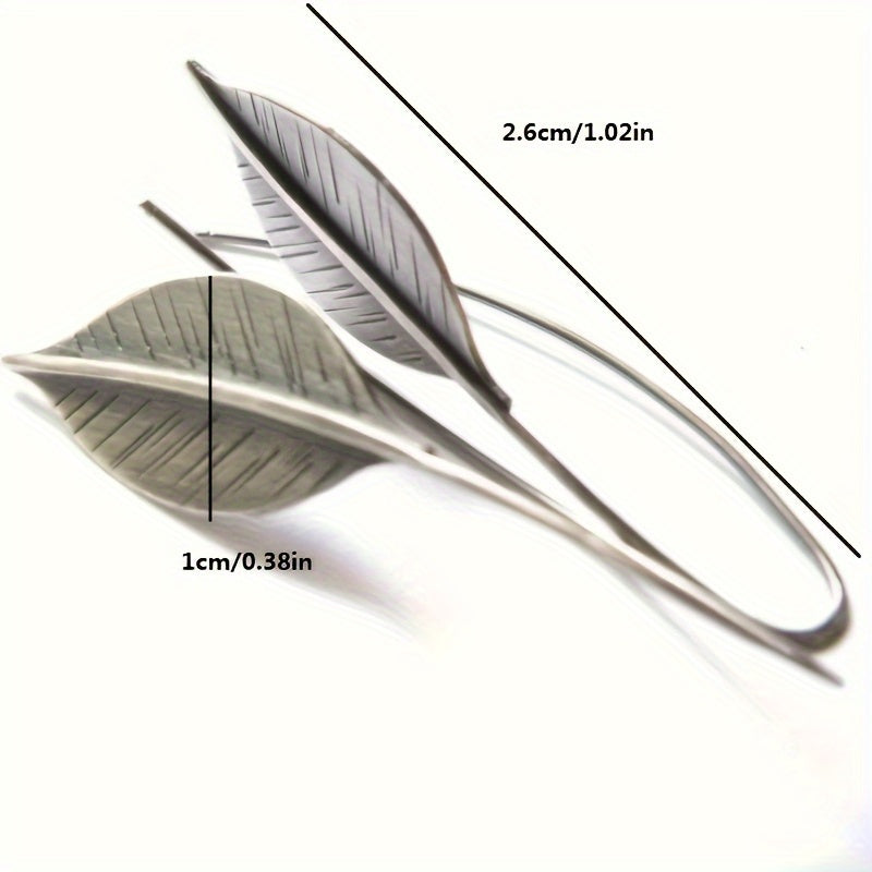 Vintage leaf pendant earrings simple style alloy jewelry fashion ladies gift