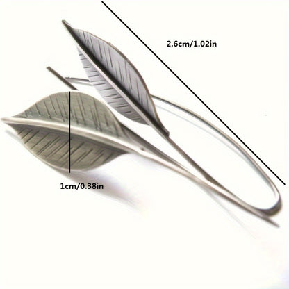 Vintage leaf pendant earrings simple style alloy jewelry fashion ladies gift