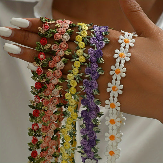 Five Bohemian Handmade Lace Braided Necklaces, Holiday Party Accessories, Ideal Gifts for Friends, Holiday Jewelry