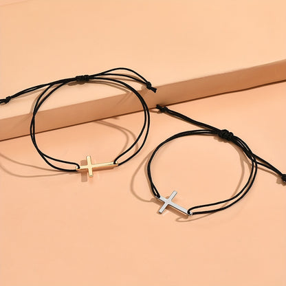 Couple cross-woven bracelet summer vacation adjustable friendship jewelry