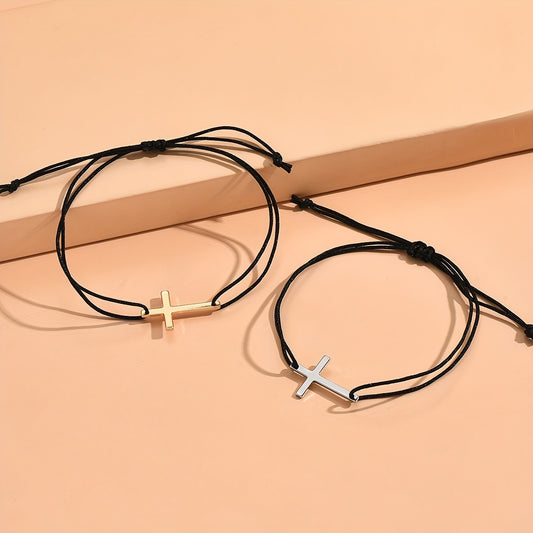 Couple cross-woven bracelet summer vacation adjustable friendship jewelry