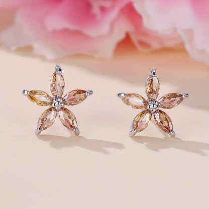 A pair of star-designed stud earrings, elegant and casual style, suitable for Women's daily wear
