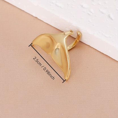 Ladies' Elegant Mermaid Tail Earrings - Vintage Copper Jewelry for Casual Attire and Music Festivals