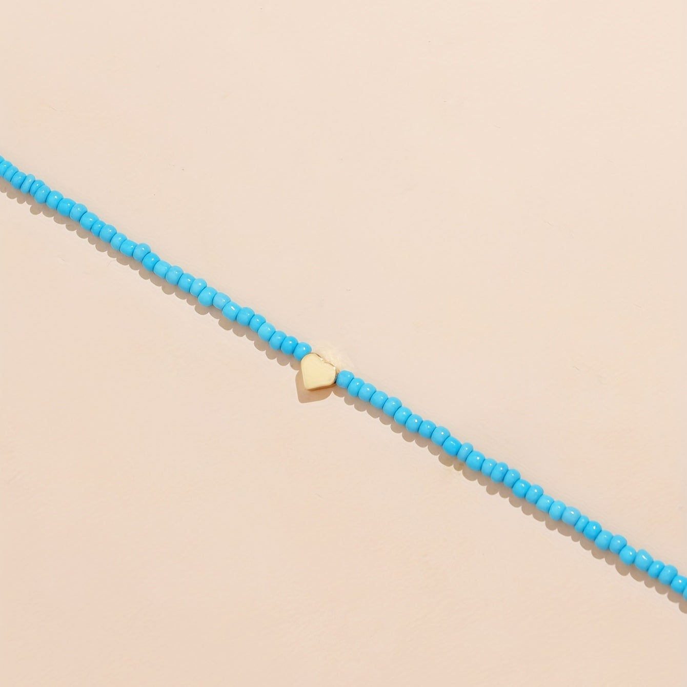 Bohemian Heart Decorative Ladies Bead Rice Bead Necklace, Summer Fashion Jewelry