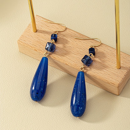 Vintage long water drop pendant earrings elegant acrylic hook earrings