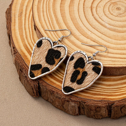 Red Irregular Heart Design Drop Earrings Elegant Bohemian Zinc Alloy Jewelry Fashion Women's Earrings