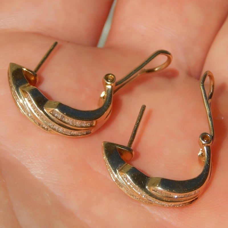 1 pair of Women's fashion ring earrings, exquisite inlaid synthetic Zirconia ring earrings, Women's daily casual party earrings, vintage jewelry