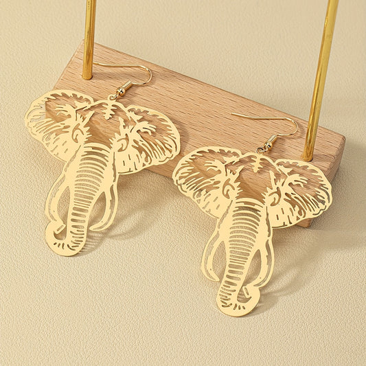 Simple and exaggerated elephant Women's earrings