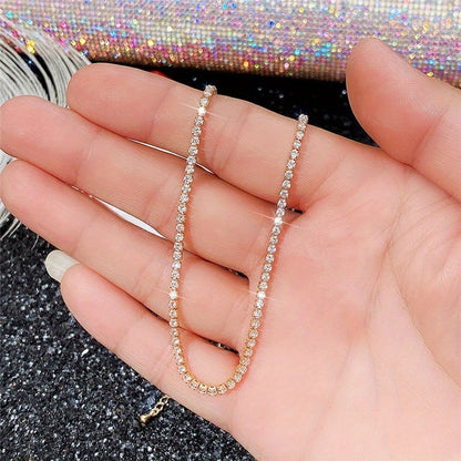 New men's and women's necklaces 925 silver-plated zirconia chain necklaces girls' daily casual fashion accessories