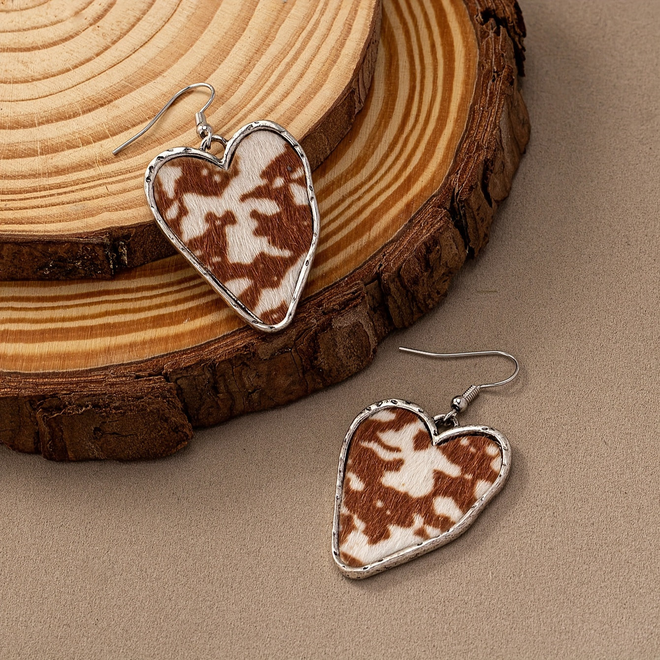 Red Irregular Heart Design Drop Earrings Elegant Bohemian Zinc Alloy Jewelry Fashion Women's Earrings