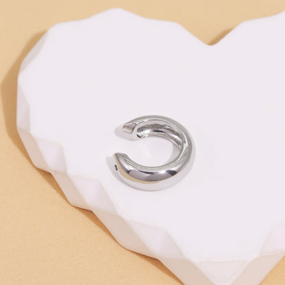 Simple C-shaped geometric ear clips, stylish basic earrings, girls' accessories gifts