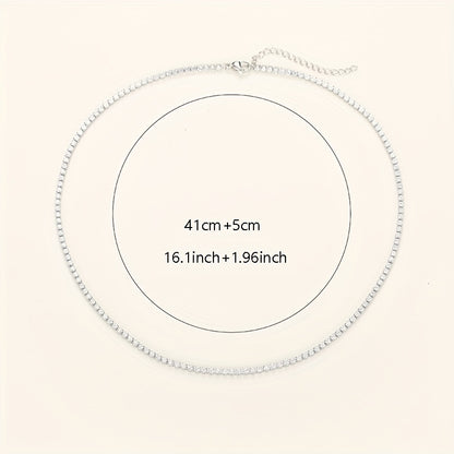 New men's and women's necklaces 925 silver-plated zirconia chain necklaces girls' daily casual fashion accessories