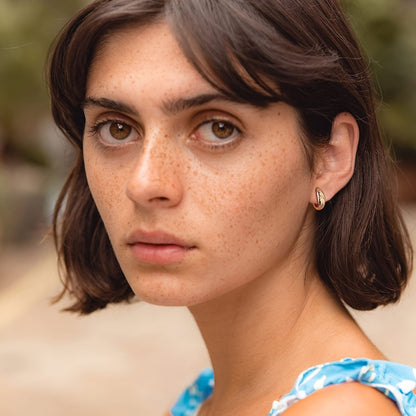 18K Gold Plated Vintage Sun Totem Earrings with Cubic Zirconia - Ladies Elegant Retro Design for Casual Attire and Parties, Multipurpose Jewelry | Celestial Pattern Jewelry | Luxury Look