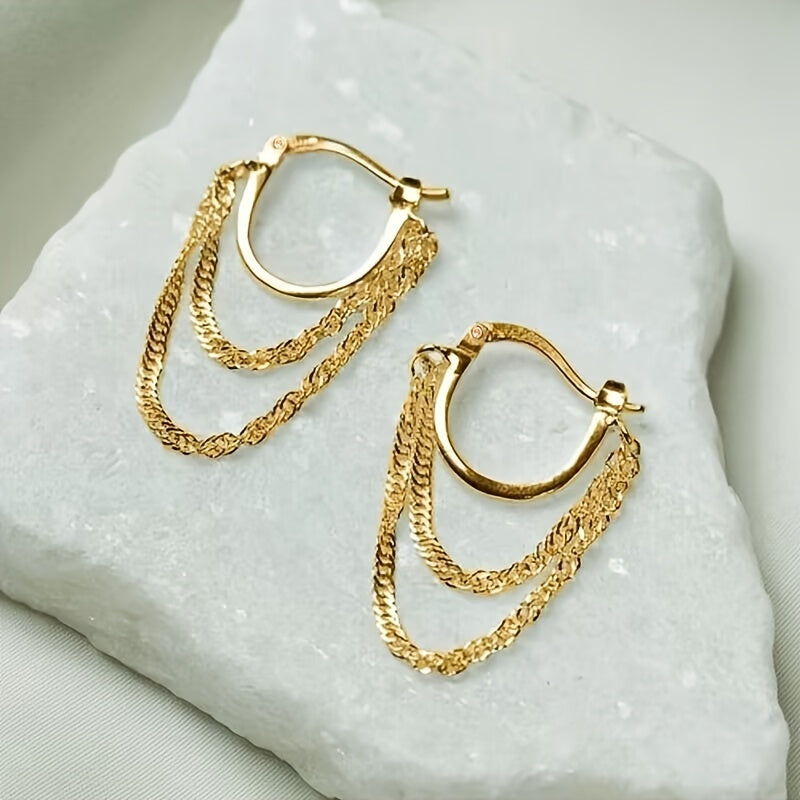 Beautiful chain, pendant ring, earrings, copper jewelry, elegant and sexy style with Women's party clothes.