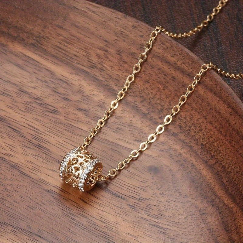 Ladies Exquisite Fashion Hollow Circle Necklace, Wedding Vintage Necklace Jewelry