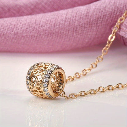 Ladies Exquisite Fashion Hollow Circle Necklace, Wedding Vintage Necklace Jewelry