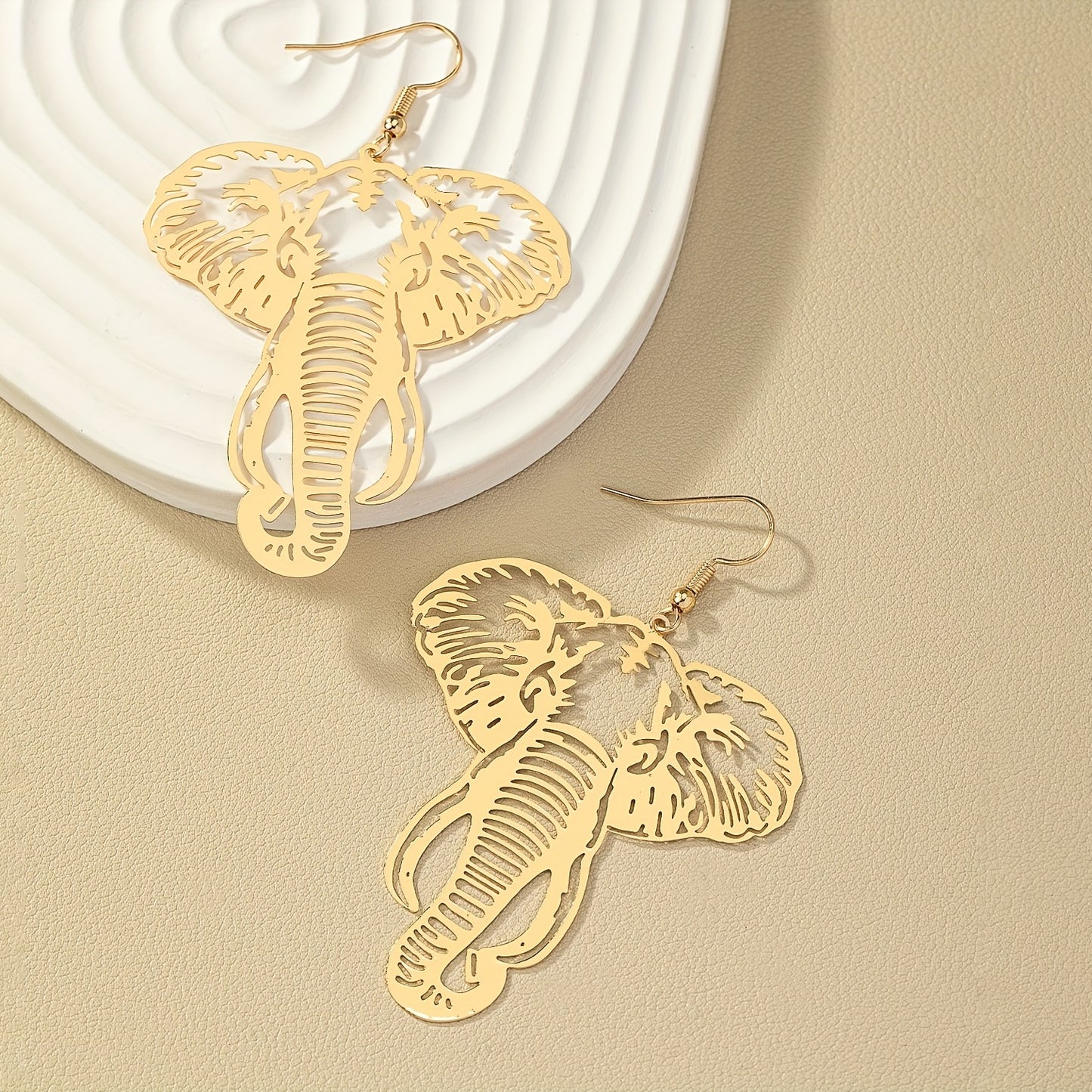 Simple and exaggerated elephant Women's earrings