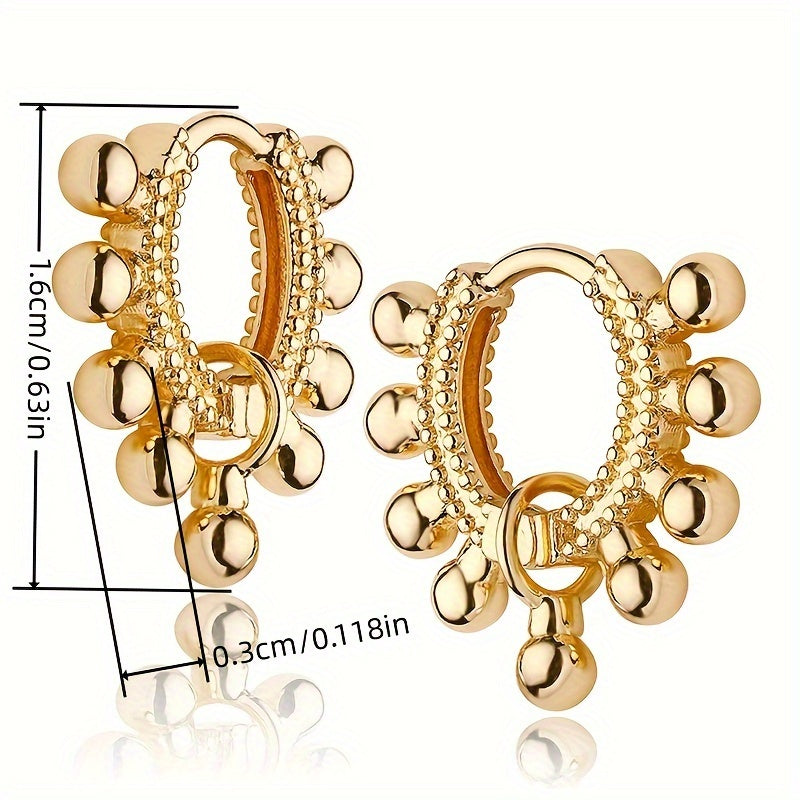 Unique Hoop Earrings Copper 18K Gold Plated Jewelry Vintage Elegant Style Suitable For Women Daily Party Earrings