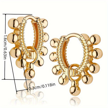 Unique Hoop Earrings Copper 18K Gold Plated Jewelry Vintage Elegant Style Suitable For Women Daily Party Earrings