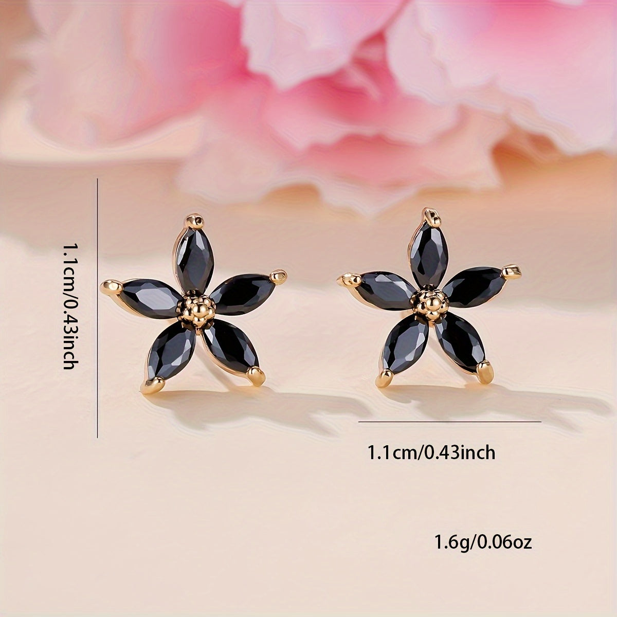 A pair of star-designed stud earrings, elegant and casual style, suitable for Women's daily wear