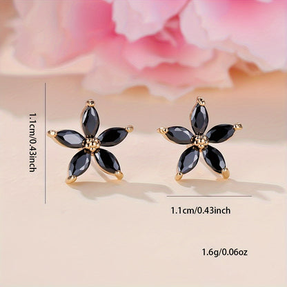 A pair of star-designed stud earrings, elegant and casual style, suitable for Women's daily wear