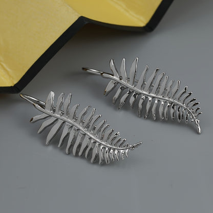 Retro Pendant Earrings Silver Plated Retro Leaf Design with Everyday Clothing Party Accessories Perfect Decoration Cool Friends
