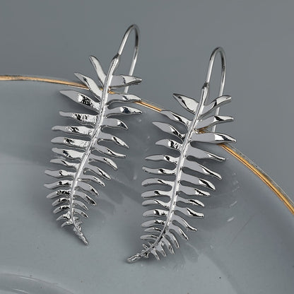 Retro Pendant Earrings Silver Plated Retro Leaf Design with Everyday Clothing Party Accessories Perfect Decoration Cool Friends