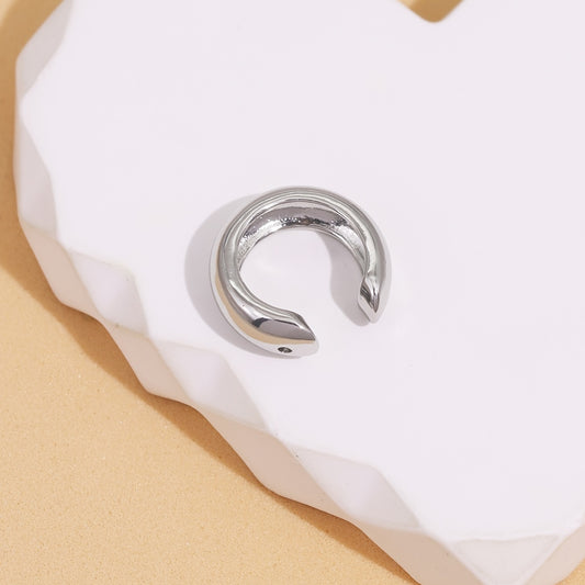 Simple C-shaped geometric ear clips, stylish basic earrings, girls' accessories gifts