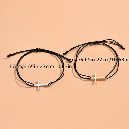 Couple cross-woven bracelet summer vacation adjustable friendship jewelry