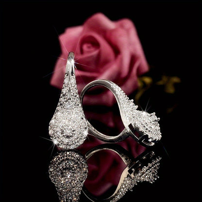 Copper Synthetic Gemstone Silver Plated Synthetic Pendant Earrings Sexy Luxury Style Stylish Exquisite Gifts Suitable for Women on Any Occasion