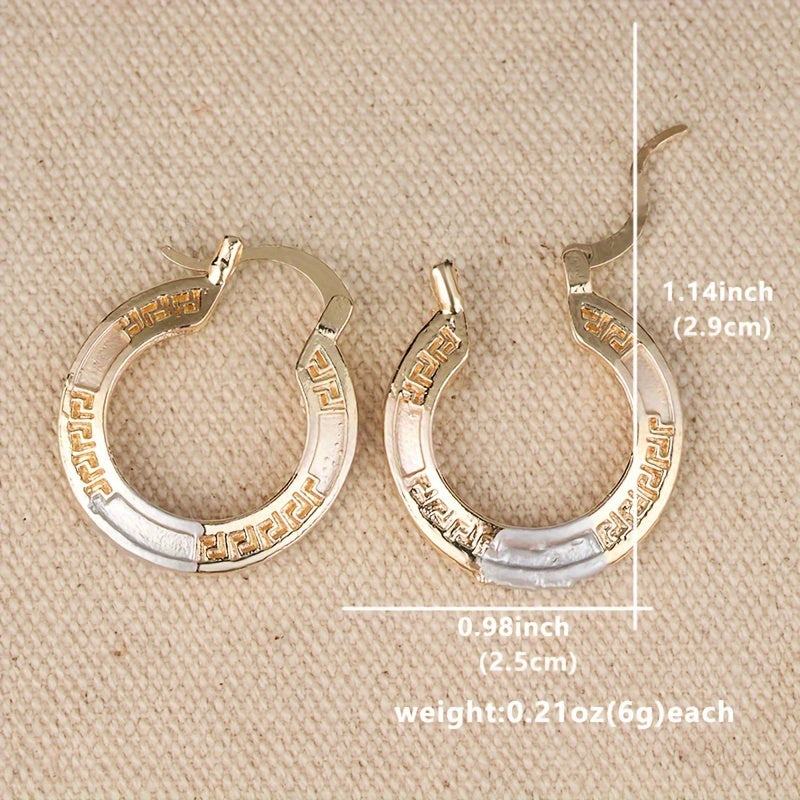 Women's Vintage Bohemian Gold-Toned Rainbow Stone Ring Earrings - Ideal for Daily Wear and Gift Gifts