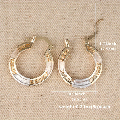 Women's Vintage Bohemian Gold-Toned Rainbow Stone Ring Earrings - Ideal for Daily Wear and Gift Gifts