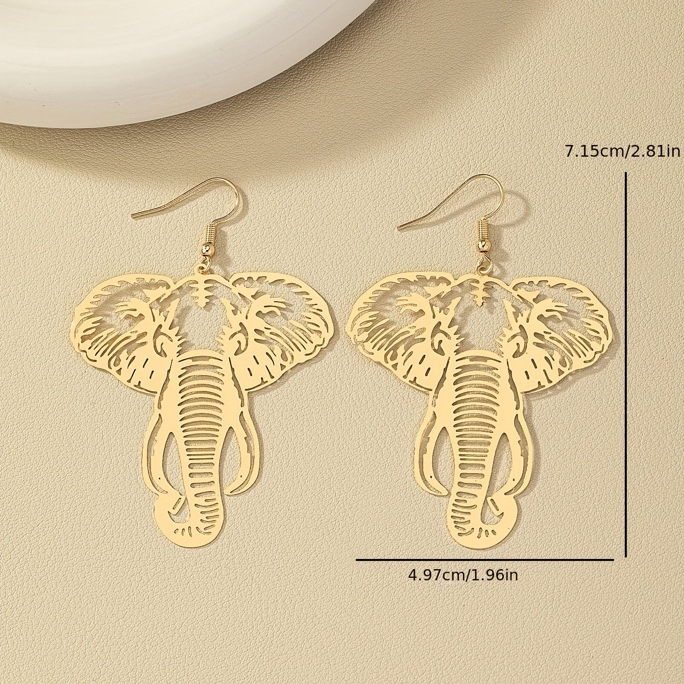 Simple and exaggerated elephant Women's earrings