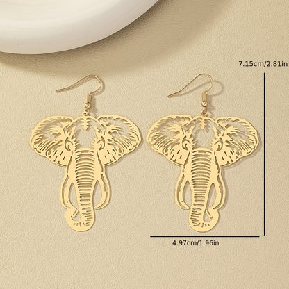 Simple and exaggerated elephant Women's earrings