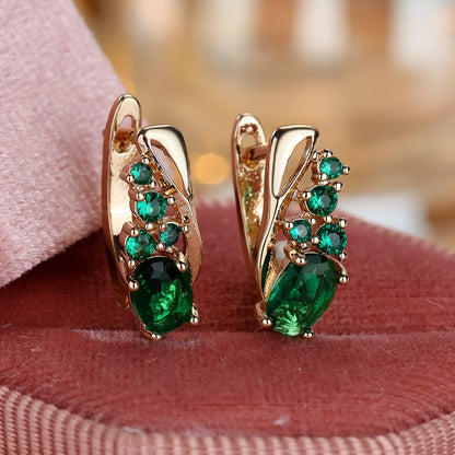 Emerald Tears Emerald Pendant Earrings - Women's Clip-on Earrings - Wedding Jewelry - Unplated - Emerald