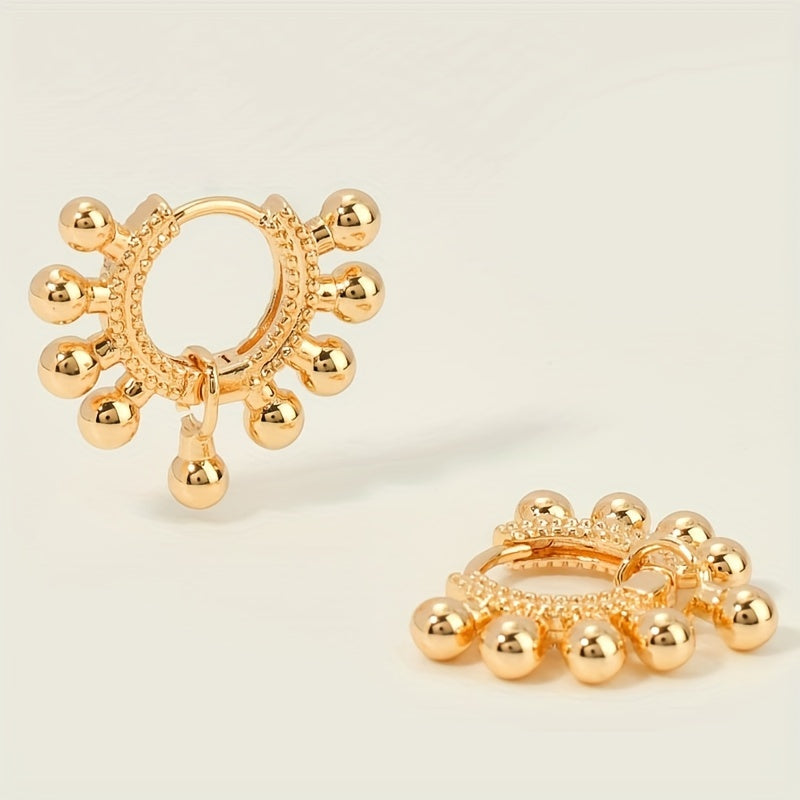 Unique Hoop Earrings Copper 18K Gold Plated Jewelry Vintage Elegant Style Suitable For Women Daily Party Earrings