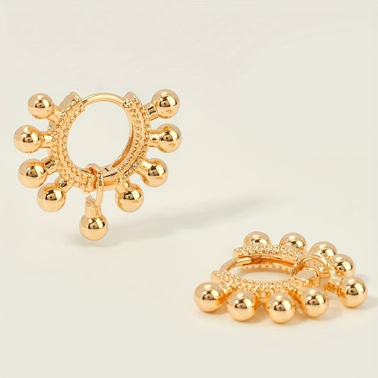 Unique Hoop Earrings Copper 18K Gold Plated Jewelry Vintage Elegant Style Suitable For Women Daily Party Earrings