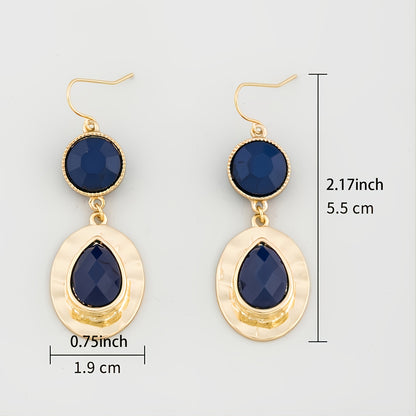 Fashion Blue Water Drop Earrings Women's Accessories 2023 New Products