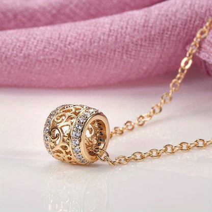 Ladies Exquisite Fashion Hollow Circle Necklace, Wedding Vintage Necklace Jewelry