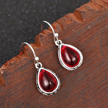 Elegant Vintage Silver Plated Droplet Earrings with Green Zirconia - Nickel Free Copper, Exquisite Filament Design for Weddings and Everyday Wear