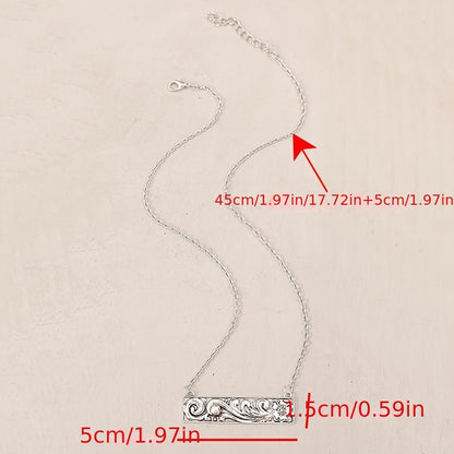 Cross-border European, American retro Western totem engraving alloy pendant collarbone chain