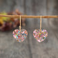 Classical style resin love pendant earrings - no plating, iron earrings, inlay material, preferred for Valentine's Day gifts
