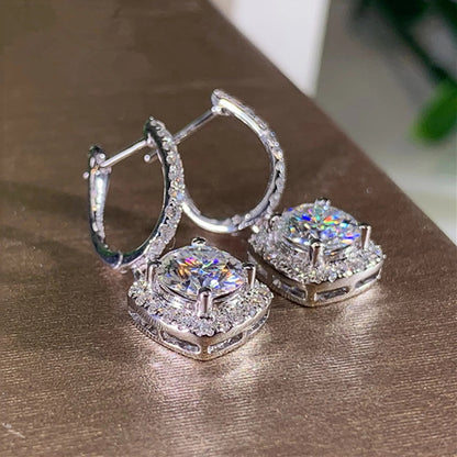 Stunning Square Shape Drop Earrings for Women - Elegant Wedding Accessories