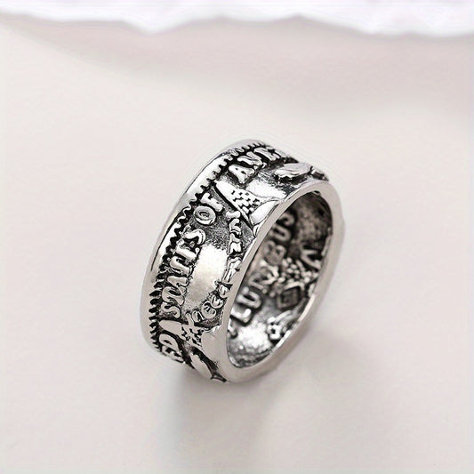 Vintage Alloy Numeric Alphabet Ring,  Hip Hop Style, Party and Banquet Jewelry, Valentine's Day Gifts, Four Seasons Accessories