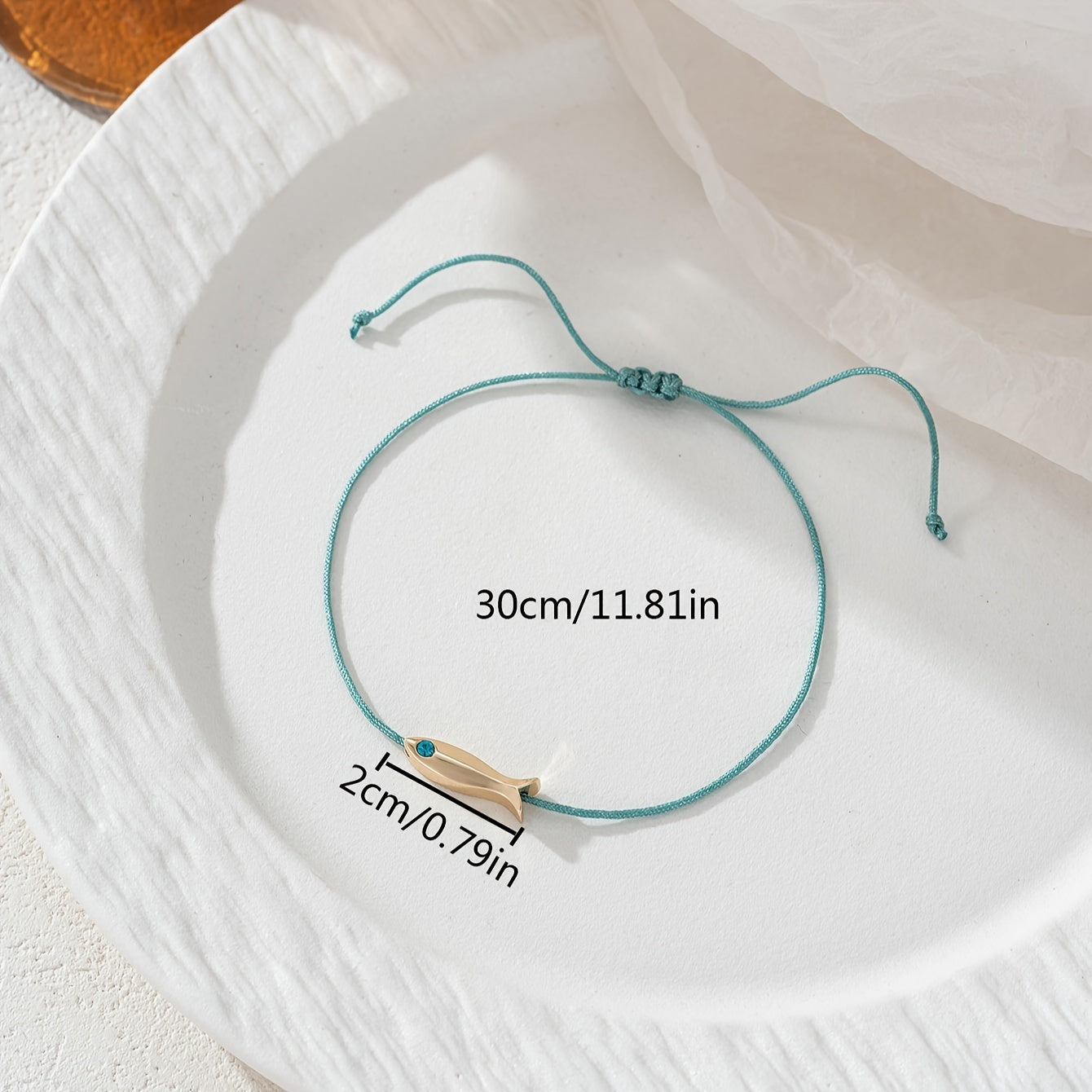 Ladies Delicate Fish Charms Adjustable Anklets, Beach Vacation Party Everyday Accessories, Minimalist Style, Fashion Jewelry